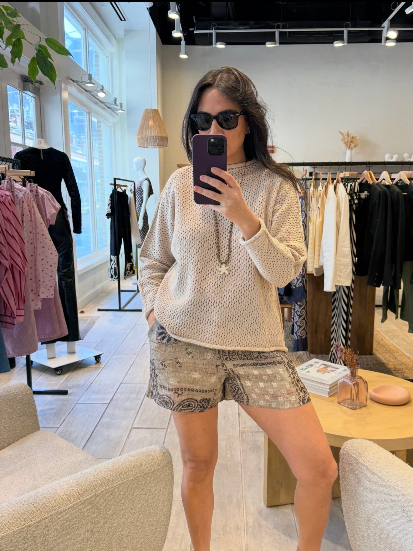 Scarf Print Shorts 2