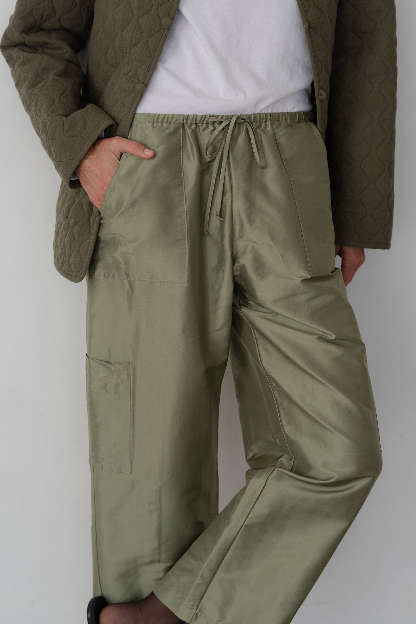 Taffeta Drawstring Cargo Pant 5
