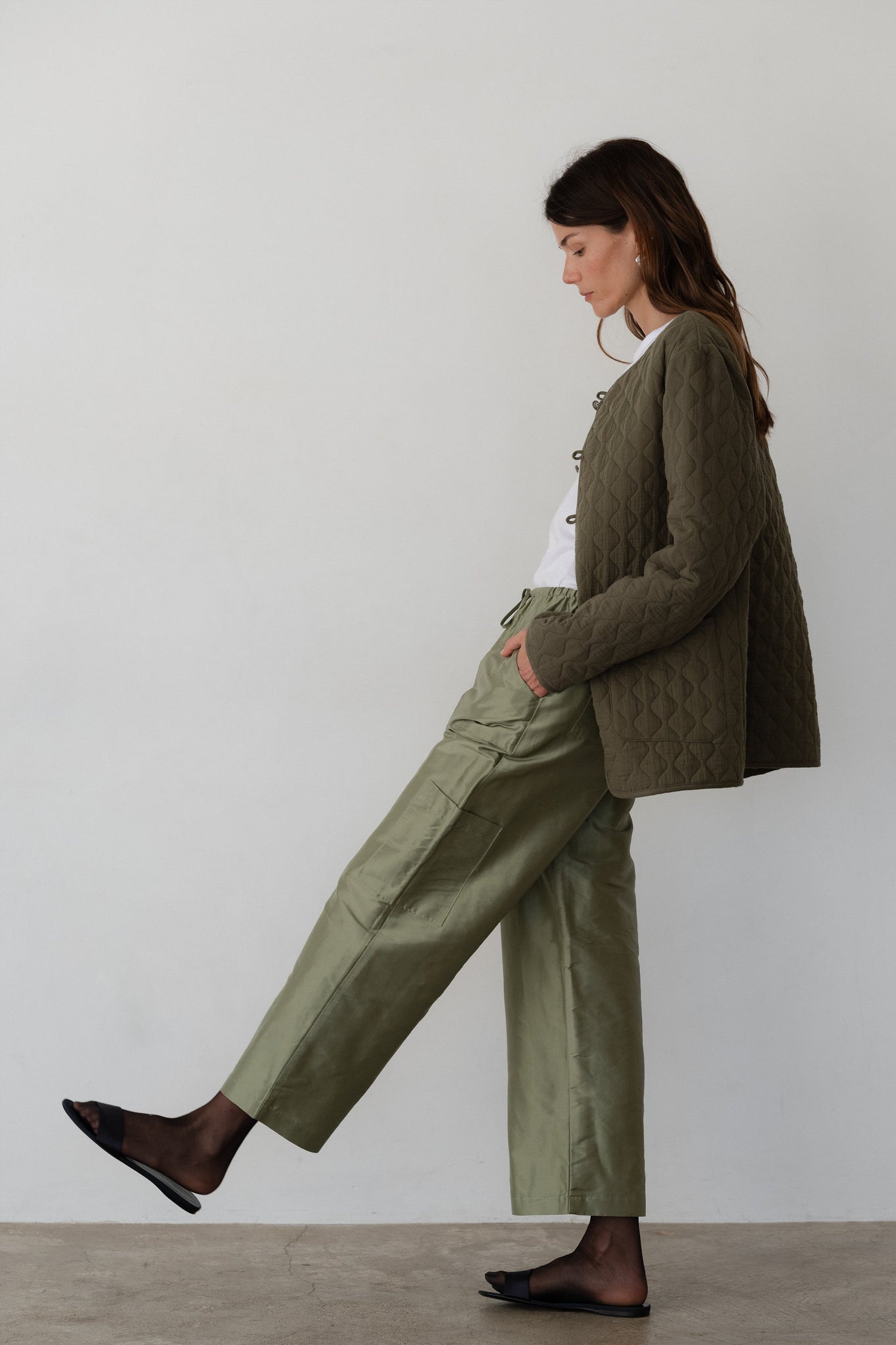 Taffeta Drawstring Cargo Pant 4