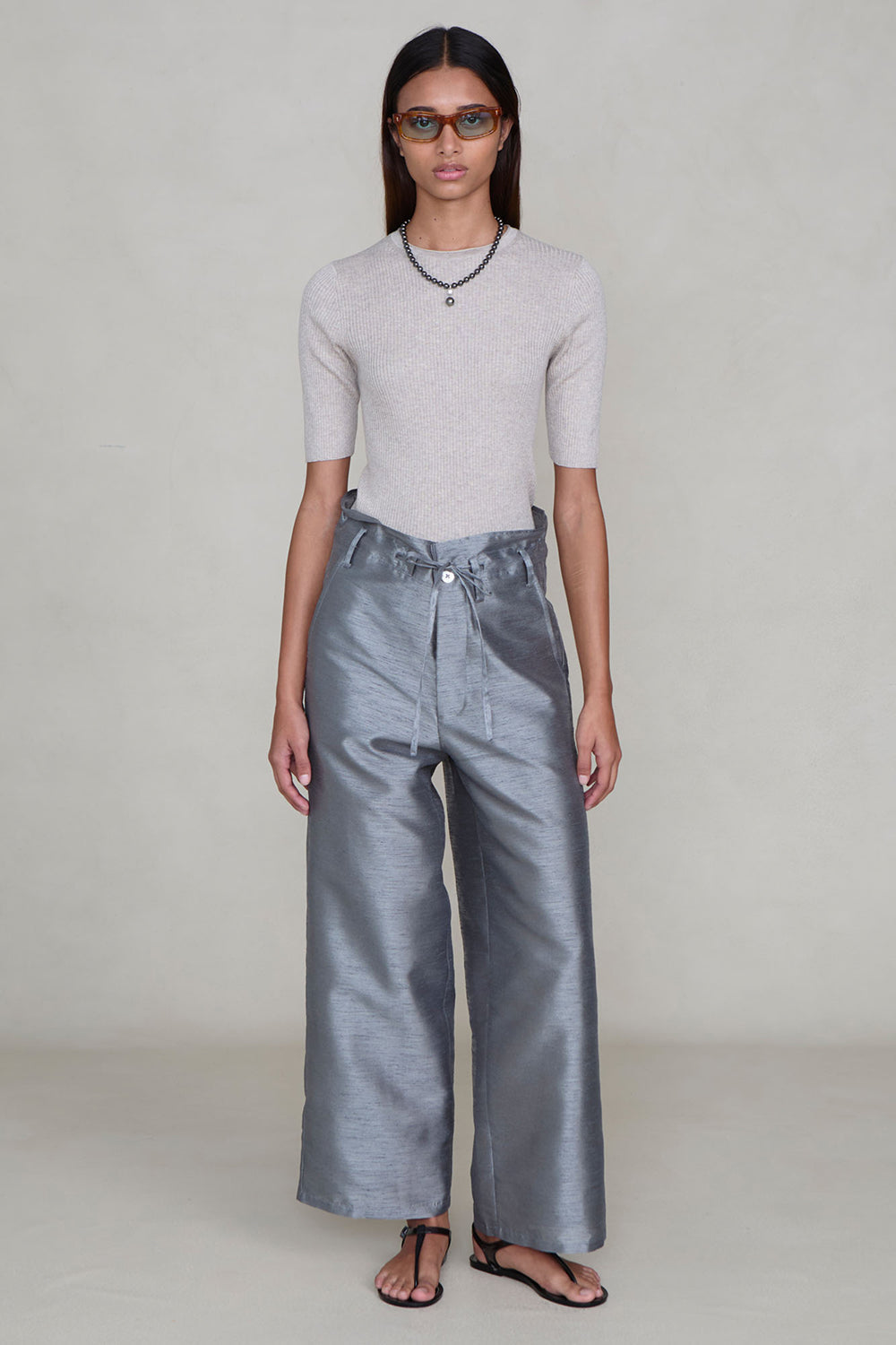 Dupioni Straight Leg Pant 1
