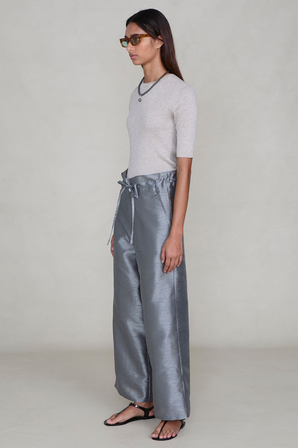 Dupioni Straight Leg Pant 2