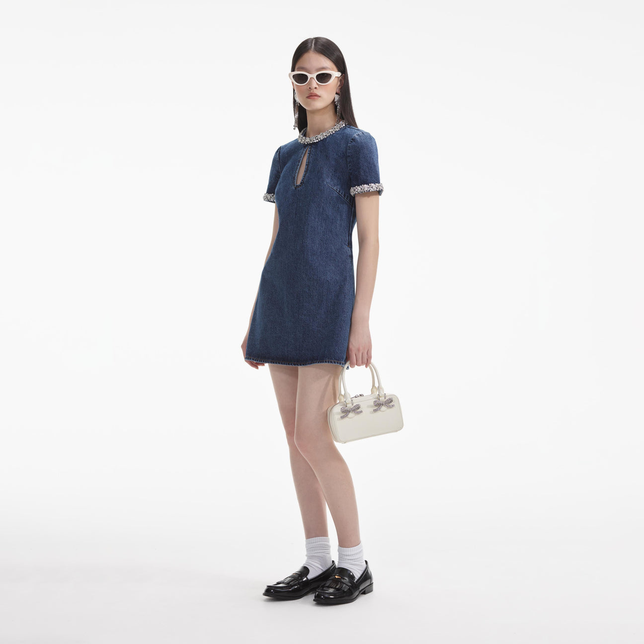 Wylie Grey | Embellished Denim Mini Dress