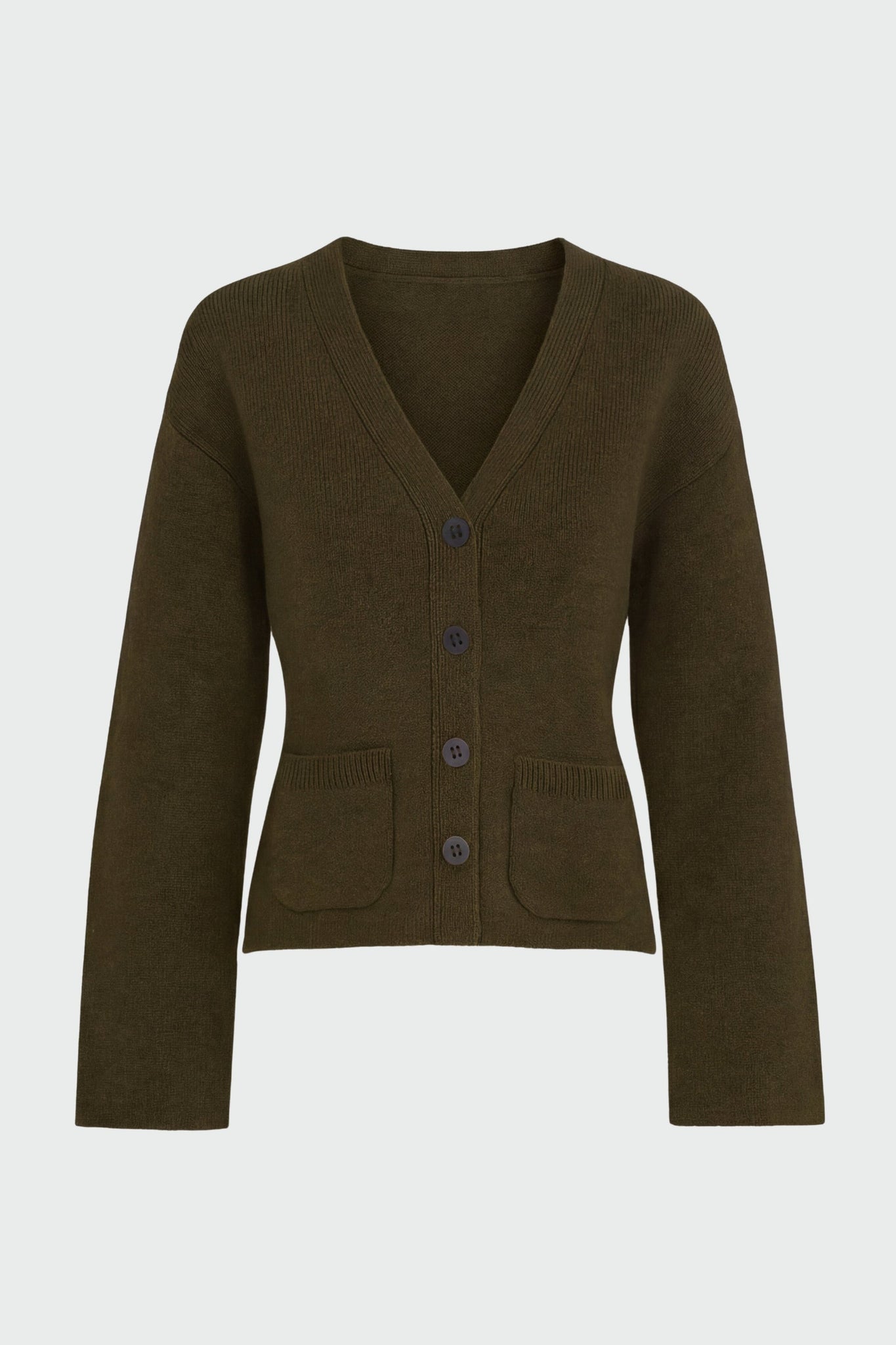 Elinor Organic Cotton-Wool V-Neck Cardigan 1