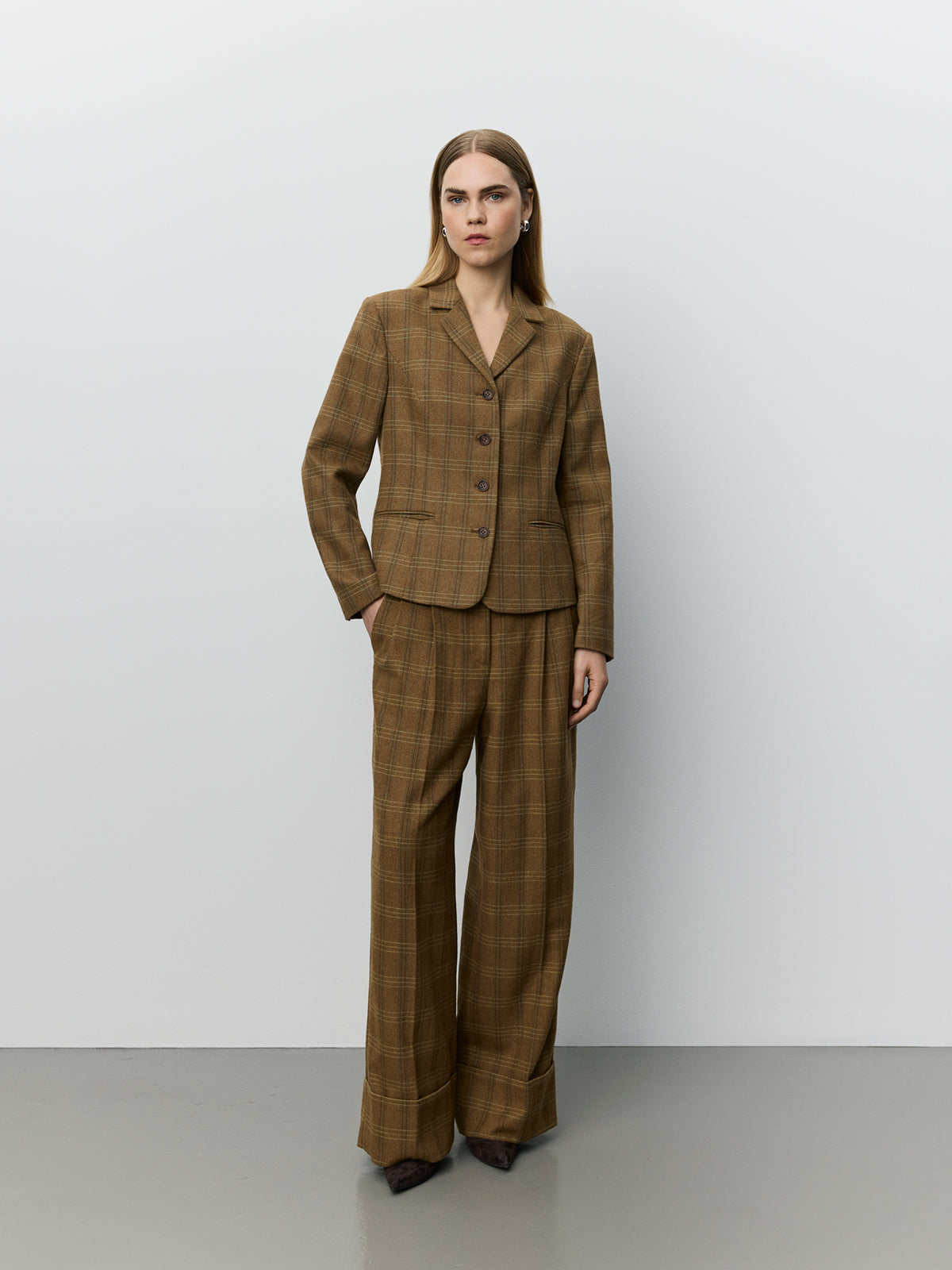 Poppy Checked Fitted Blazer 2