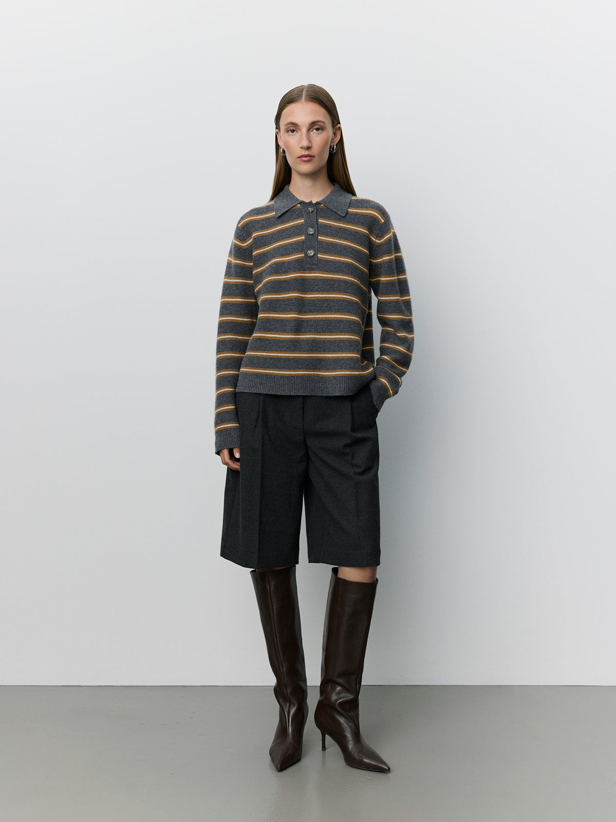 Storm Striped Knit Polo 2