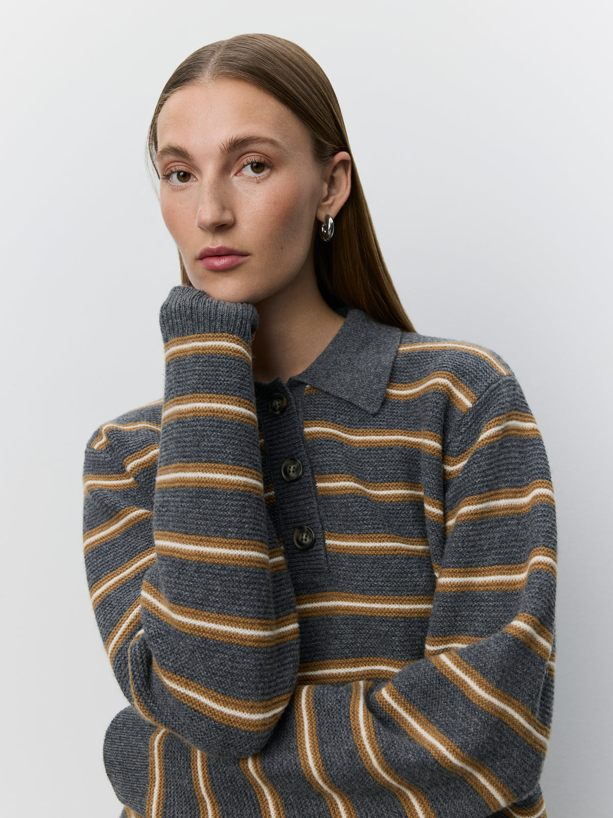 Storm Striped Knit Polo 3