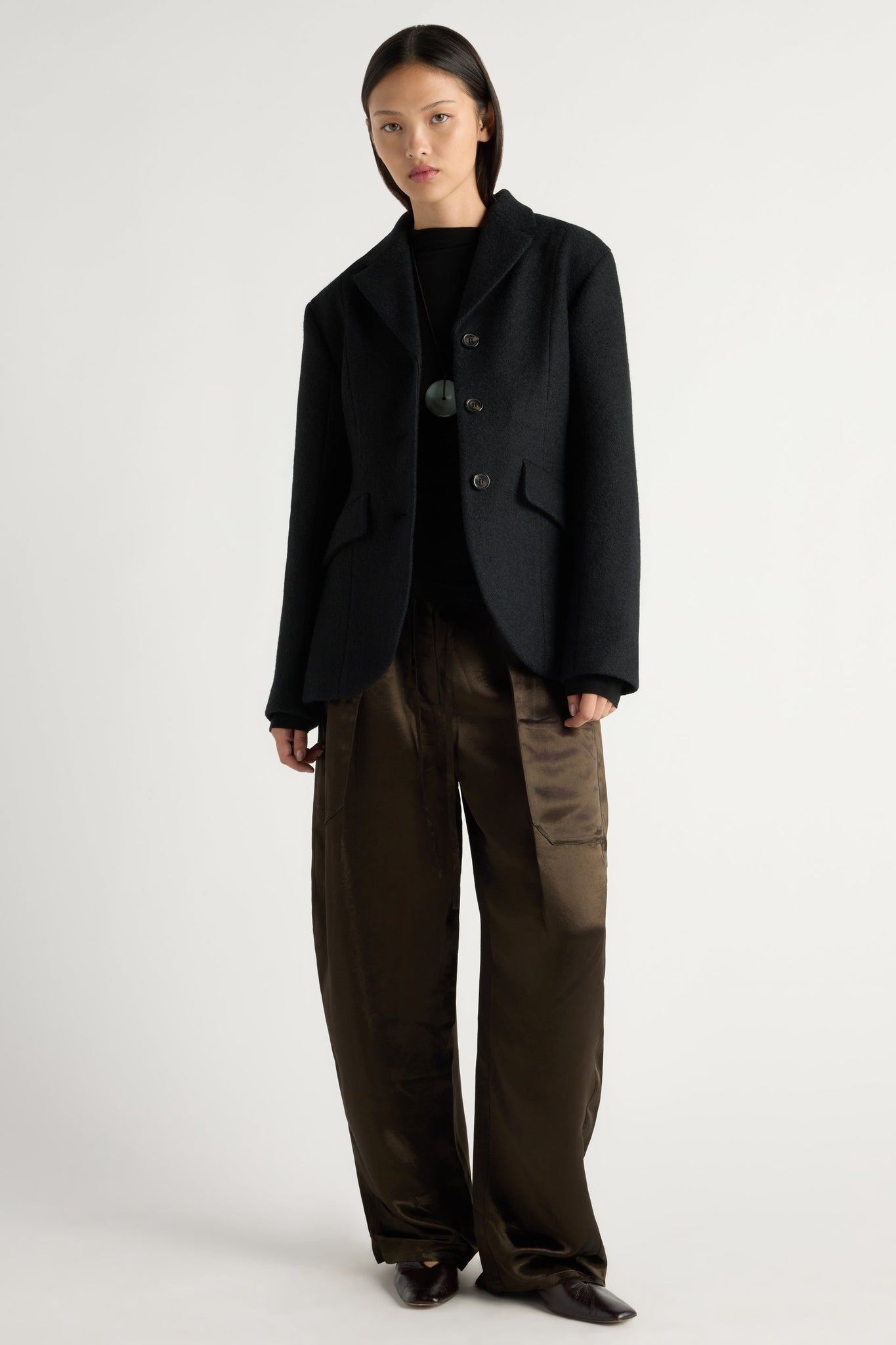 Marina Wool-Blend Scupted Blazer 3