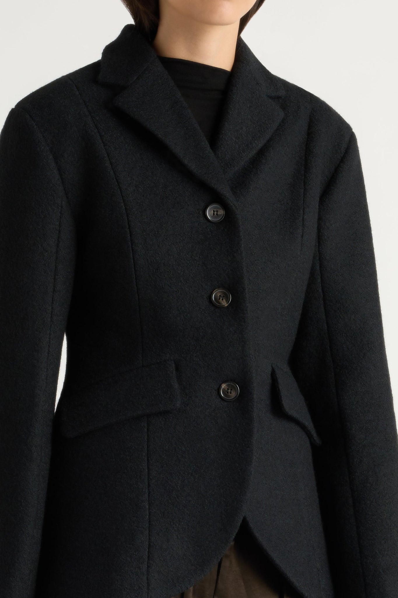Marina Wool-Blend Scupted Blazer 4