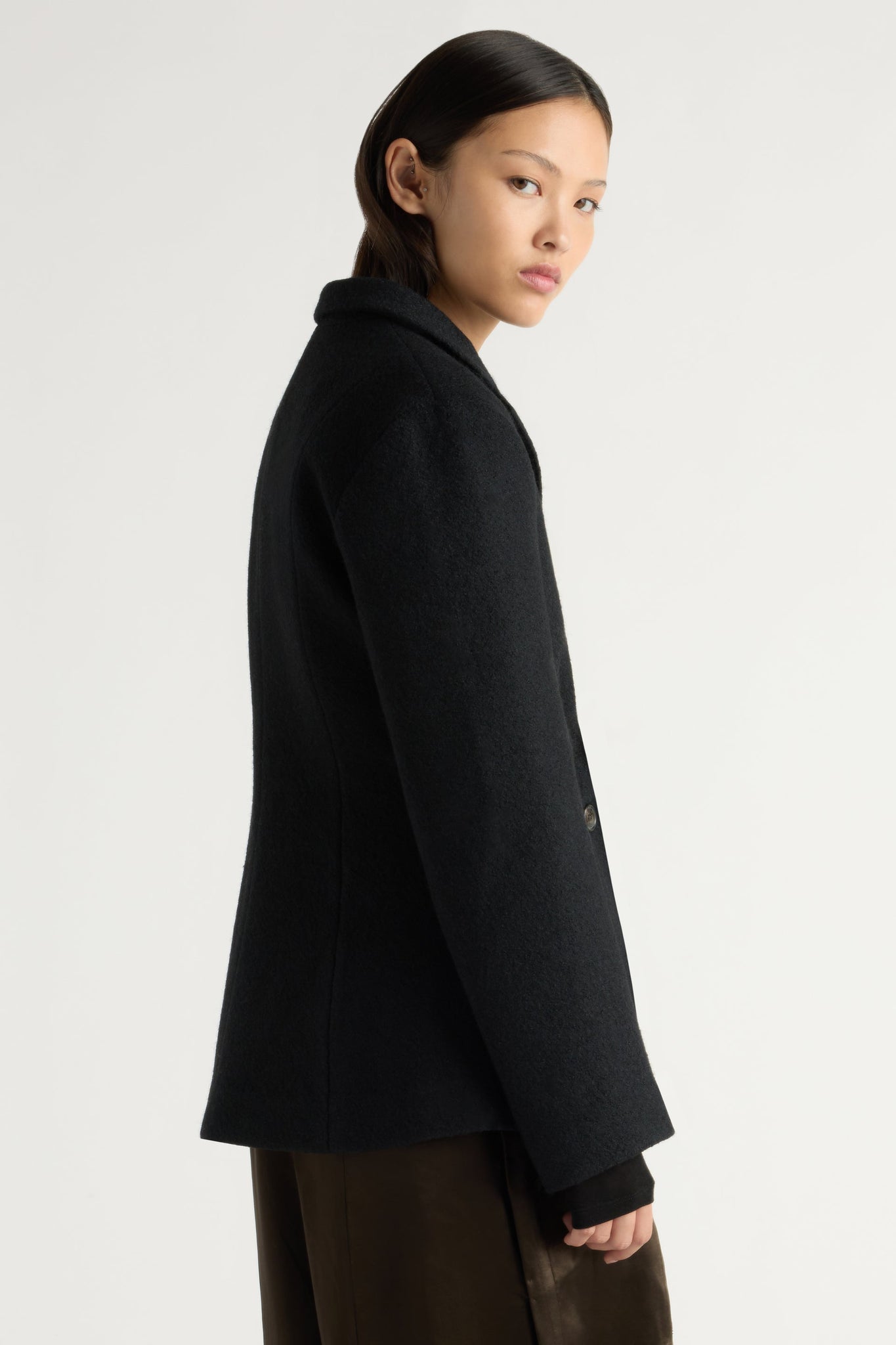 Marina Wool-Blend Scupted Blazer 5