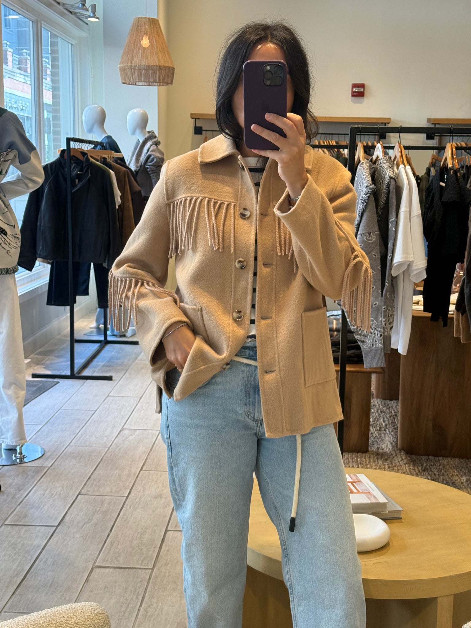 Western Fringe Cashmere Jacket 3