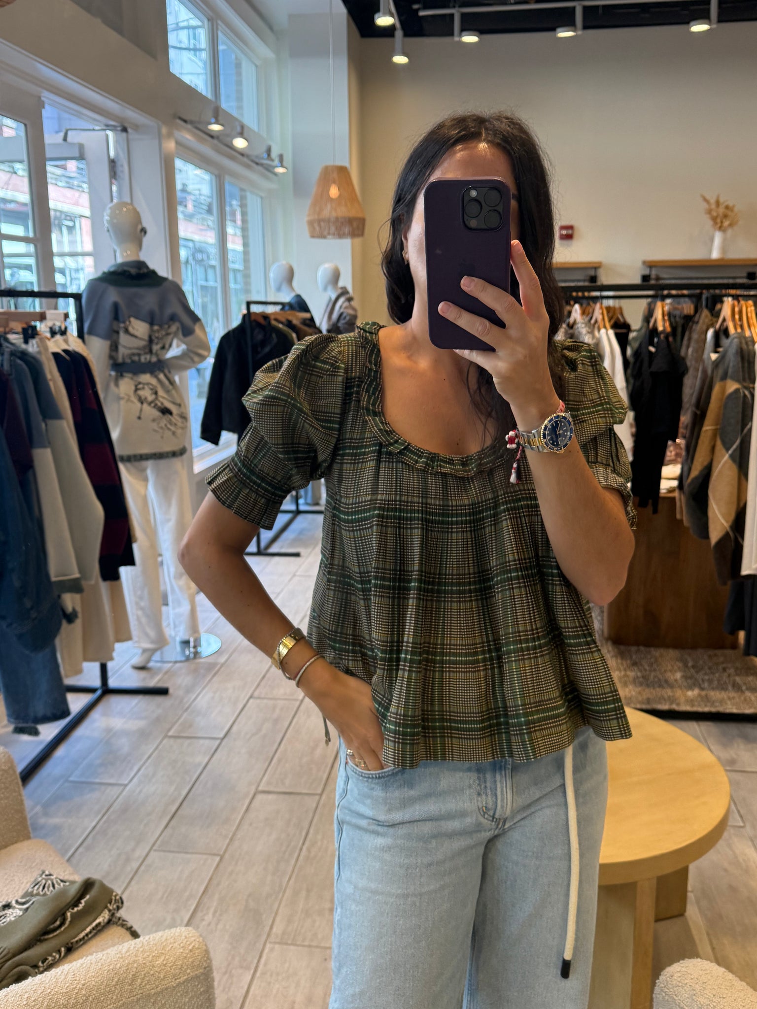 Charly Plaid Top 3