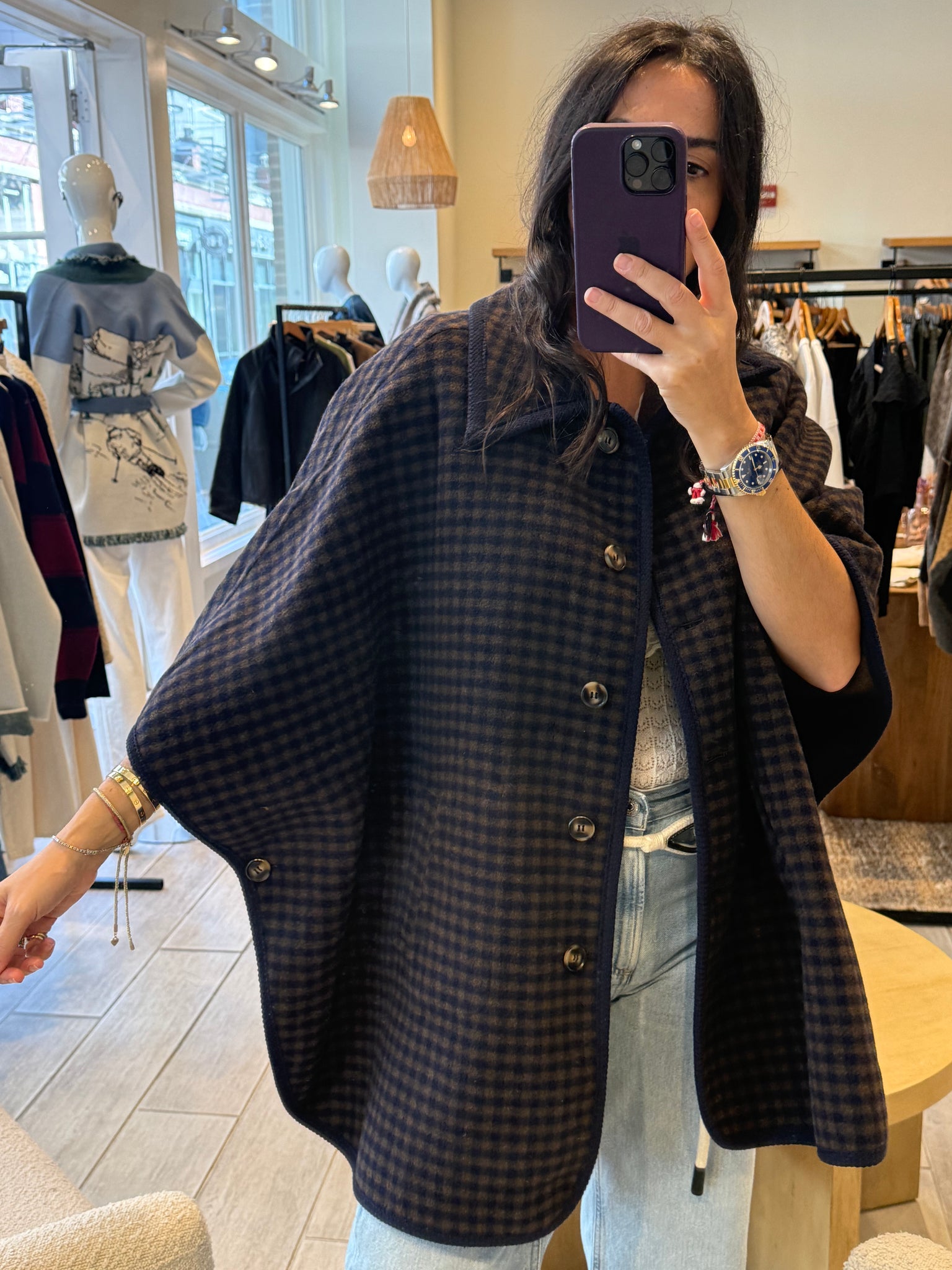 Reversible Cashmere Cape Coat 3