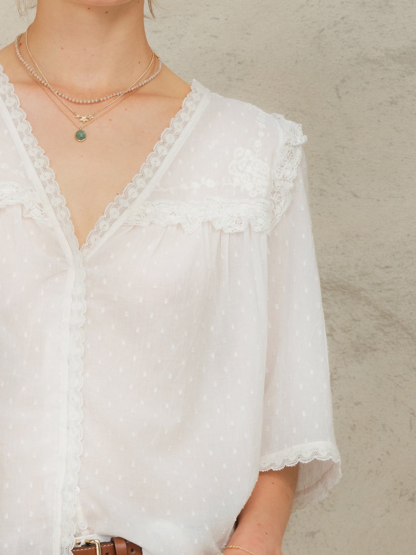 Brea Frill Embroidered Top 4