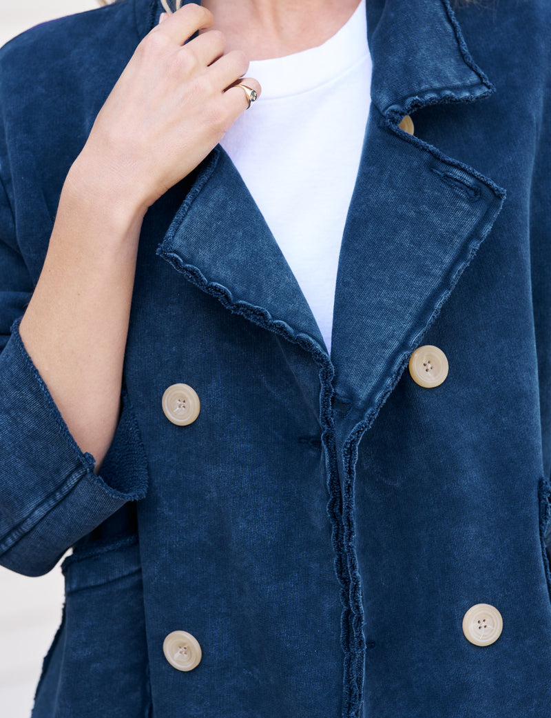 LabCrop Cropped Sweatshirt Peacoat 4