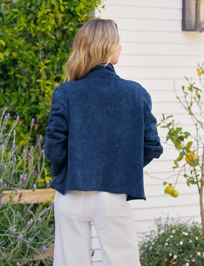 LabCrop Cropped Sweatshirt Peacoat 3