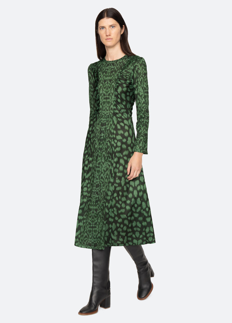 Claude Print L/S Midi Dress 1