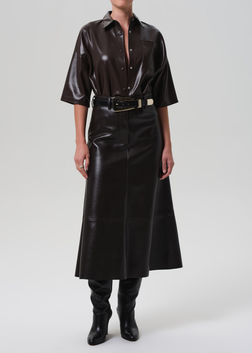 Cassia Leather Skirt 4
