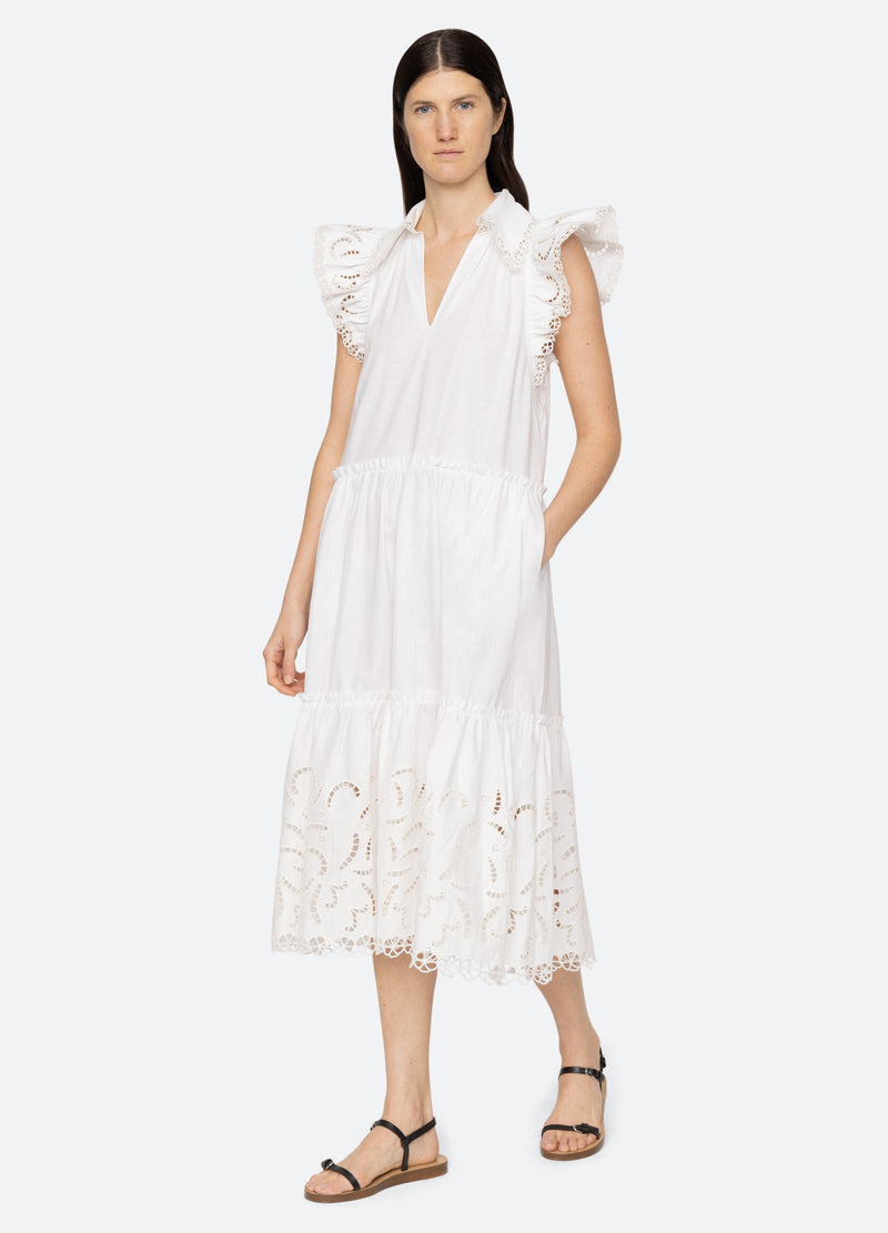 Marja Embroidery Flutter Slv Dress 1