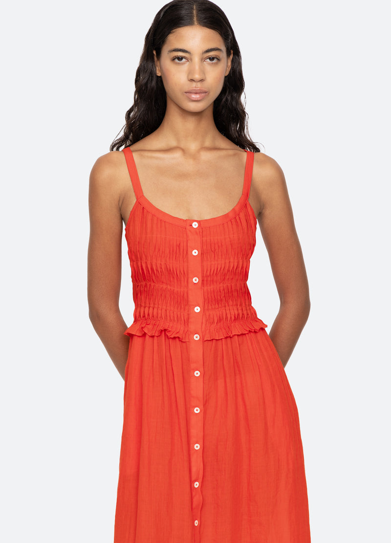 Zora Solid Tank Button Down Dress 2