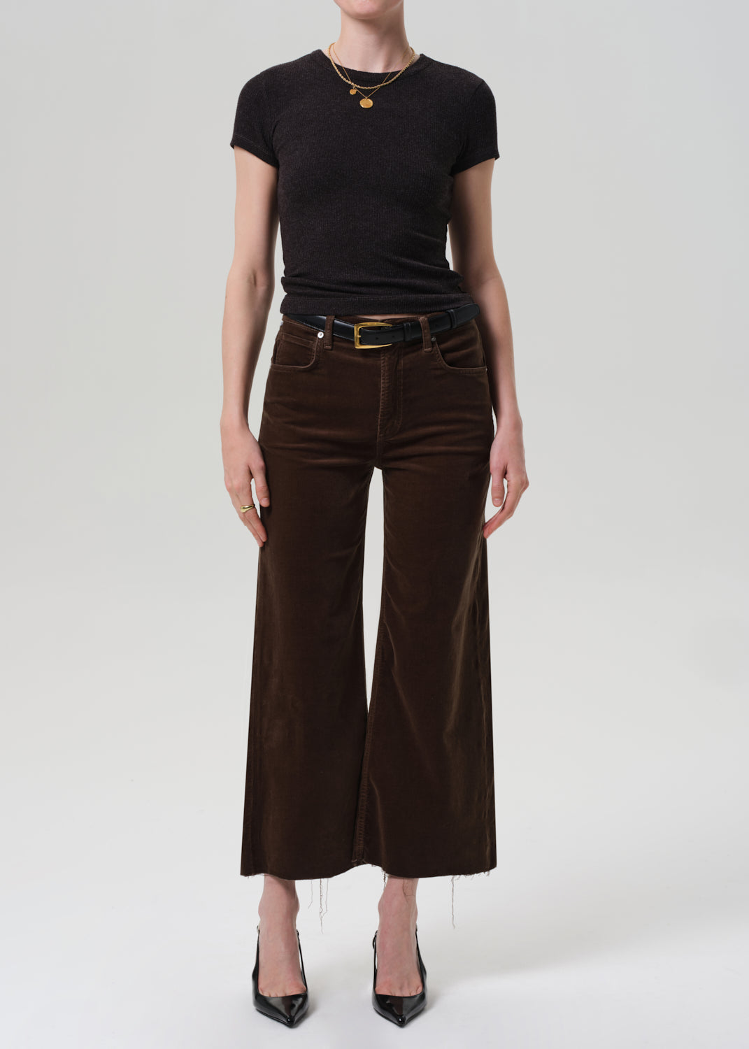 Lyra Wide Leg Crop in Corduroy 2