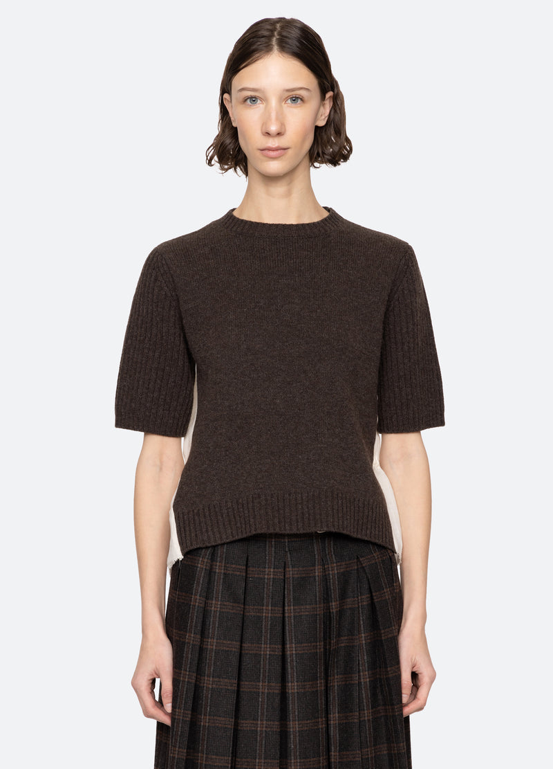 Mallory Combo Knit S/SLV Sweater 3