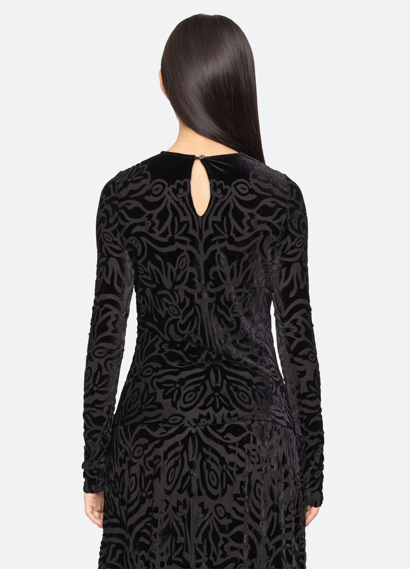 Julie Burnout Velvet L/S Top 3