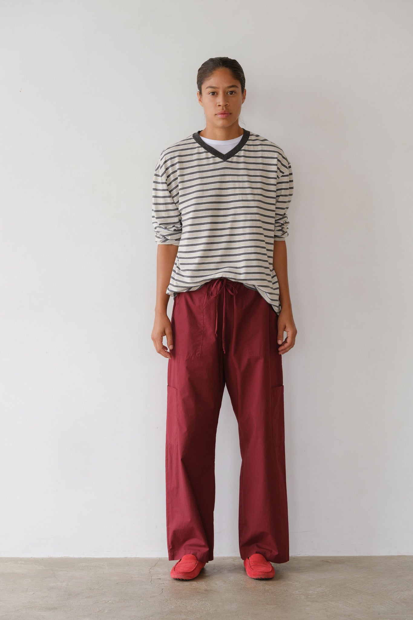 The Jersey Stripe Boyfriend V-Neck 3