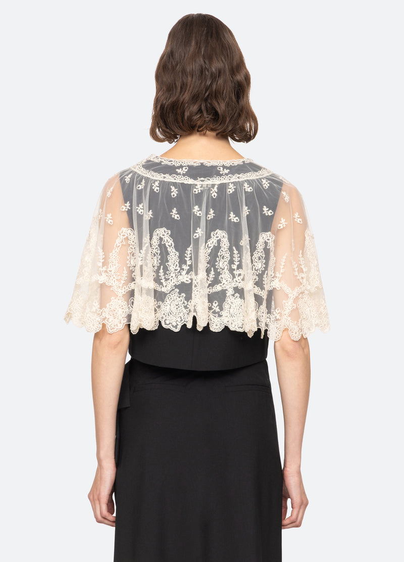 Elisa Tropical Wool Capelet Vest 6