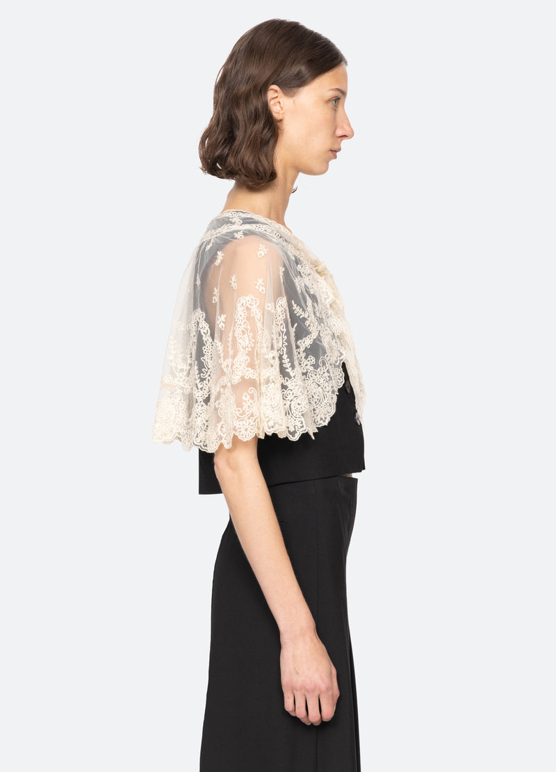 Elisa Tropical Wool Capelet Vest 5