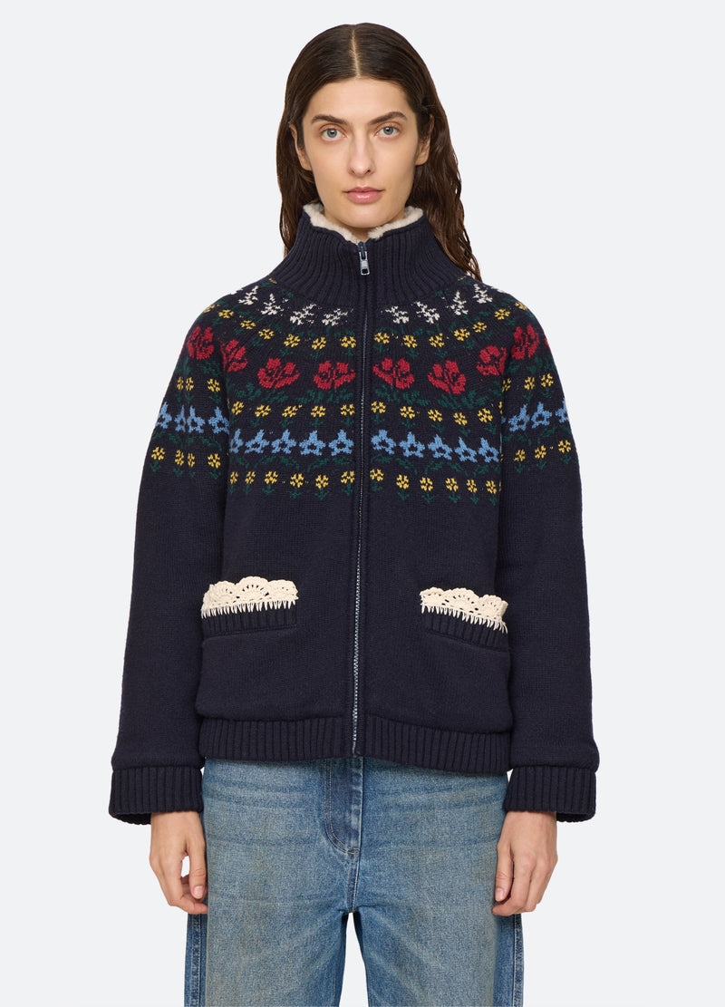 Preston Knit Sherpa Jacket 1