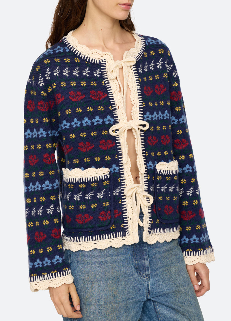 Preston Knit Tie Front Cardigan 2