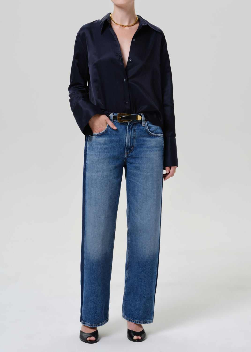 Lindz l/r Easy Straight w/ Tuxedo Stripe 2
